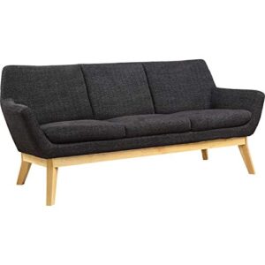 lorell quintessence collection upholstered sofa, black