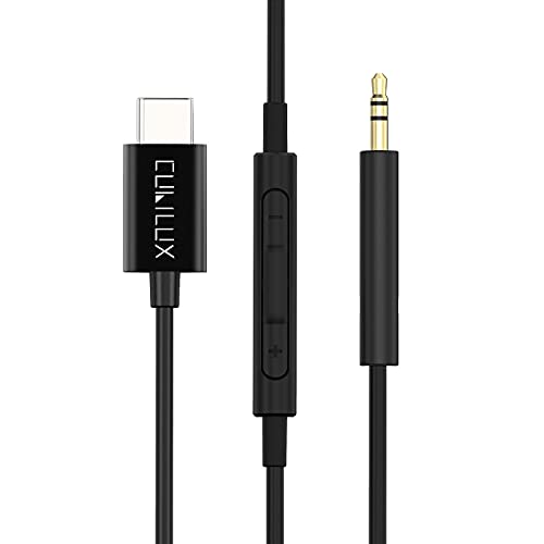 Cubilux USBC to 2.5mm Headphone Cable with Microphone, Type C to 2.5 mm Replacement Cord Compatible with Bose Noise Cancelling 700, QuietComfort 35/25 QC35/QC25, SoundLink AE2 OE2 Android, 4 Feet