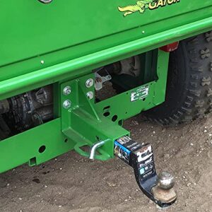 ELITEWILL Lawn Mower Garden Tractor Trailer Hitch Receiver Rear Attachment Green Compatible with John Deere Deer Gator 4x2 6x4