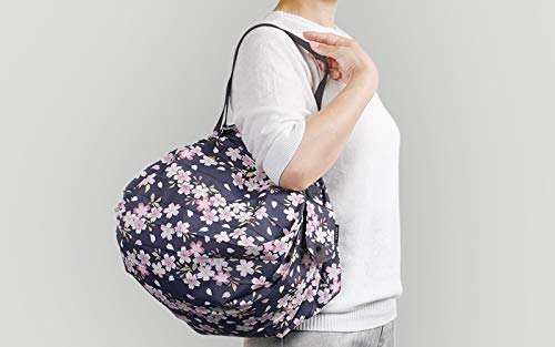 Marna S464OU Shupatto Compact Bag, M, Japanese Fan, Instantly Foldable, Eco Bag, Foldable, Durable, Japanese Pattern