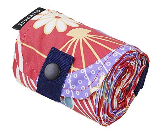 Marna S464OU Shupatto Compact Bag, M, Japanese Fan, Instantly Foldable, Eco Bag, Foldable, Durable, Japanese Pattern