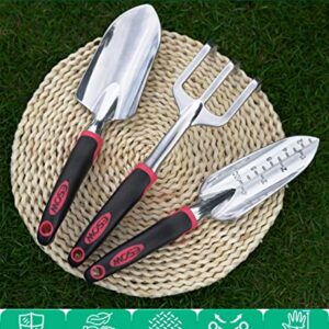 ESOW 11 Includes Hand, Transplant Trowel and Cultivator H Tool Set, 3 Piece Cast-Aluminum Heavy Duty Gardening Kit I, b