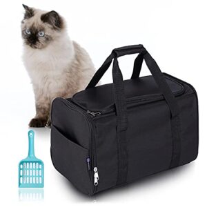 Portable Cat Litter Box Black,2In 1 Travel Litter Box,Cat Litter Box for Travel,Foldable Cat Travel Litter Box Light Weight