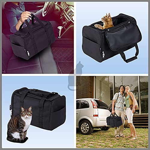 Portable Cat Litter Box Black,2In 1 Travel Litter Box,Cat Litter Box for Travel,Foldable Cat Travel Litter Box Light Weight