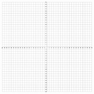 1" square, numbered xy axis large 3.5'x3.5' dry-erase magnet