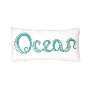 C&F Home Octopus Ocean Beaded Pillow Sealife Decor Decoration Throw Pillow for Couch Chair Living Room Bedroom 14 x 22 Seafoam