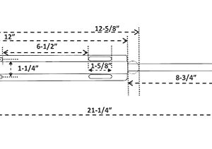 12" Valet Rod Standard for Closet Satin Nickel SN Metal