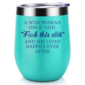coolife funny wine tumbler - new beginnings gifts for women, drinking gifts, retirement, birthday gifts for women, best friend, coworker, her - cool bday gifts for mom, wife, sister, fun wine cups