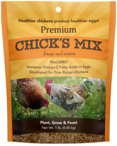 barenbrug premium free range chicks mix forage seed mixture, 1 lb, one pack
