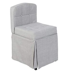 silverwood cpfv1132b vanity chair, 19. 62 l x 16 w x 30 h in, gray