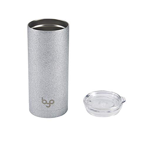 BUILT 20 Ounce Double Wall Stainless Steel Tumbler Silver Glitter 5237920