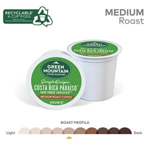 Green Mountain Coffee Roasters Costa Rica Paraiso, Single-Serve Keurig K-Cup Pods, Medium Roast Coffee, 96 Count (Pack of 4)