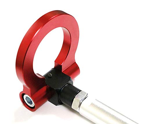 iJDMTOY JDM Red Track Racing Style Tow Hook Ring Compatible with Lexus 2006-up is GS, 2007-up LS, 2011-up CT & 2012-up RX Facelift, Made of Lightweight Aluminum