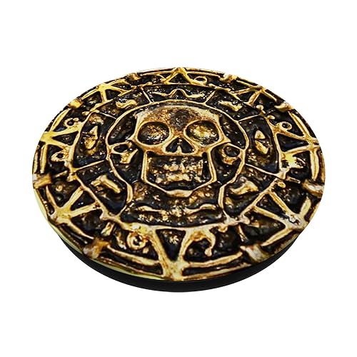 Aztec Coin Azteck Gold Necklace Gift For Real Pirates Of Sea PopSockets PopGrip: Swappable Grip for Phones & Tablets PopSockets Standard PopGrip