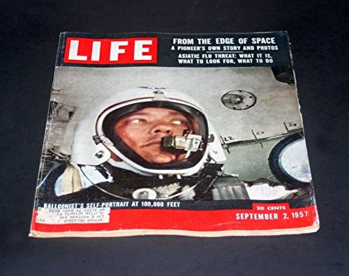 LIFE MAGAZINE SEPTEMBER 2 1957 MAJOR DAVID SIMMONS BALLOONIST'S SELF PORTRAIT