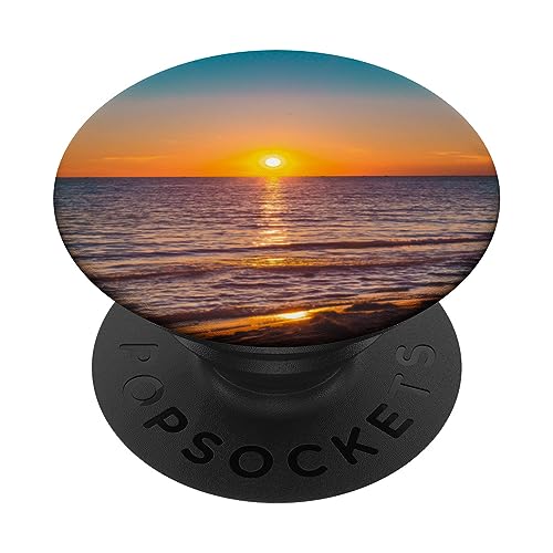 Sunset Beach Ocean PopSockets Standard PopGrip