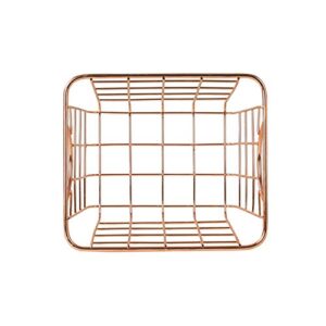 Spectrum Diversified Wire Pet, Toy, Office, Dorm Storage Bin Organizer, Basket, Mini, Pack of 6, Copper