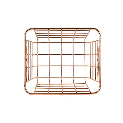 Spectrum Diversified Wire Pet, Toy, Office, Dorm Storage Bin Organizer, Basket, Mini, Pack of 6, Copper