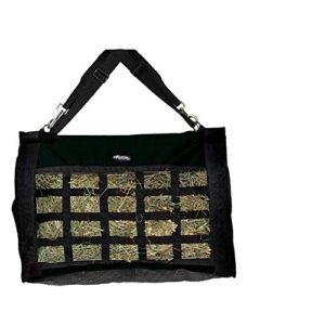 weaver leather slow feed hay bag, black, 25" l x 11-1/2" w x 18-1/2" h