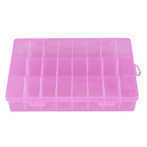 jewelry box organizer storage, 24 grids plastic jewelry adjustable divider container detachable beads earrings storage case()