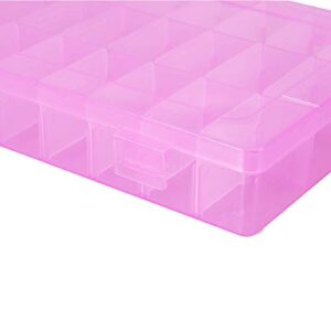 Jewelry Box Organizer Storage, 24 Grids Plastic Jewelry Adjustable Divider Container Detachable Beads Earrings Storage Case()