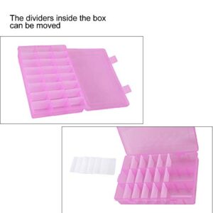 Jewelry Box Organizer Storage, 24 Grids Plastic Jewelry Adjustable Divider Container Detachable Beads Earrings Storage Case()