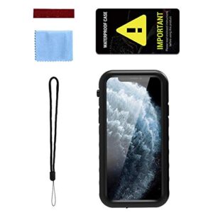 MIZUSUPI iPhone XR Waterproof Case Underwater Full Sealed IP68 Certified Waterproof Case Dustproof Snowproof Shockproof Cover with Built-in Screen Protector for iPhone XR 6.1 inch Black