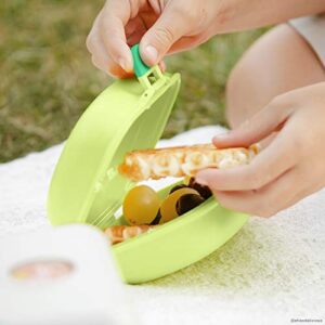 monbento - Snack Box MB Gram Apple - Snack Box for Boys & Girls - Ideal for Lunches or Snacks - BPA Free - Food Grade Safe - Green