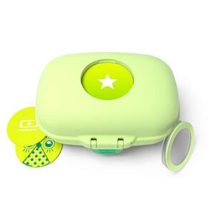 monbento - Snack Box MB Gram Apple - Snack Box for Boys & Girls - Ideal for Lunches or Snacks - BPA Free - Food Grade Safe - Green