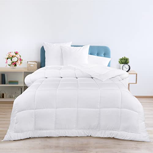 Utopia Bedding All Season Down Alternative Quilted Twin/Twin XL Comforter - Duvet Insert with Corner Tabs - Machine Washable – Bed Comforter - White