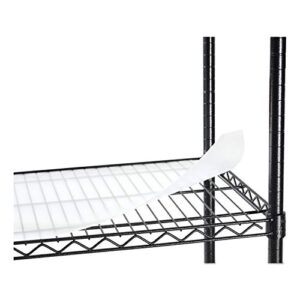 Alera 5-Shelf Wire Shelving Kit with Casters and Shelf Liners, 36w x 18d x 72h, Black Anthracite