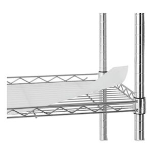 Alera 5-Shelf Wire Shelving Kit with Casters and Shelf Liners, 48w x 18d x 72h, Silver