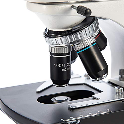 Swift SW380B Siedentopf Binocular Compound Microscope,40X-2500X, Research-Grade Lab Microscope with Wide-Field 10X and 25X Eyepieces, Mechanical Stage, Ultra-Precise Focusing