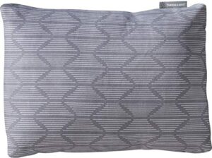 therm-a-rest trekker stuffable backpacking pillow case, gray print, 14 x 17 inches