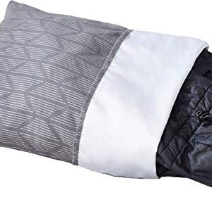 Therm-a-Rest Trekker Stuffable Backpacking Pillow Case, Gray Print, 14 x 17 inches