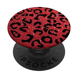 red, leopard print, cheetah, white sparkle, cougar, cute popsockets popgrip: swappable grip for phones & tablets