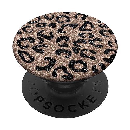 Gold Copper, Leopard Print, Cheetah, Metal Sparkle, Cute PopSockets PopGrip: Swappable Grip for Phones & Tablets PopSockets Standard PopGrip