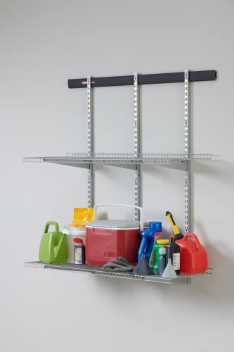 Rubbermaid Alloy Steel Fasttrack Extension Kit for Garage, Shelves, 2091173, 16-Piece, Black