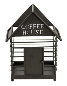 boston warehouse house coffee pod storage, counter basket, black