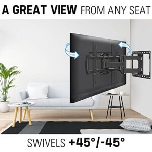 Mounting Dream TV Mount for Most 42-75 inch Flat Screen TVs Up to 100 lbs, Full Motion TV Wall Mount with Swivel Articulating 6 Arms, TV Wall Mounts Fit 12'', 16” Wood Studs, Max VESA 600x400mm