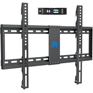 mounting dream fixed tv wall mount tv bracket for 42-70 inch tvs, low profile tv mount with height adjustable holds up to 132 lbs, max vesa 600 x 400mm, tv mounts fit 16'' / 18'' / 24'' wood studs