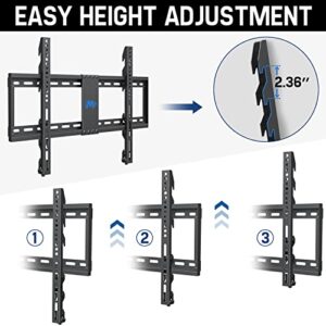 Mounting Dream Fixed TV Wall Mount TV Bracket for 42-70 inch TVs, Low Profile TV Mount with Height Adjustable Holds up to 132 lbs, Max VESA 600 x 400mm, TV Mounts Fit 16'' / 18'' / 24'' Wood Studs