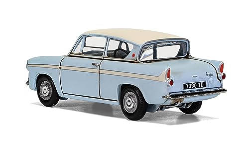 Corgi Harry Potter Flying Ford Anglia with Harry & Ron from The Chamber of Secrets 1:43 Diecast Display Model CC99725, Light Blue