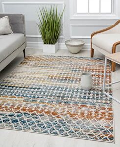 cosmoliving manhattan collection area rug 8' x 10' tribal harvest