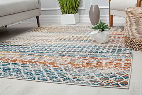 CosmoLiving Manhattan Collection Area Rug 8' x 10' Tribal Harvest