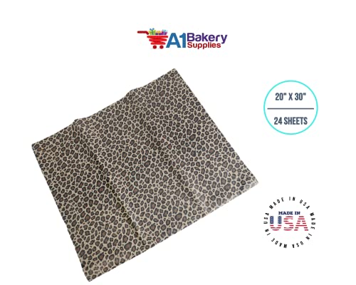 Leopard Tissue Paper 20" x 30" Size 24 Sheets Package HIGH Quality Paper Made in USA