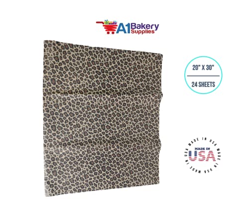 Leopard Tissue Paper 20" x 30" Size 24 Sheets Package HIGH Quality Paper Made in USA