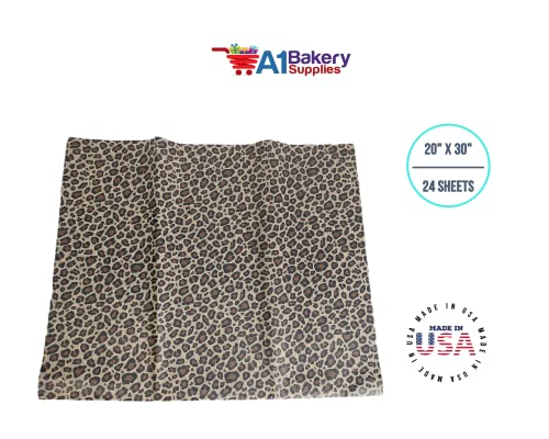 Leopard Tissue Paper 20" x 30" Size 24 Sheets Package HIGH Quality Paper Made in USA