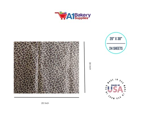 Leopard Tissue Paper 20" x 30" Size 24 Sheets Package HIGH Quality Paper Made in USA