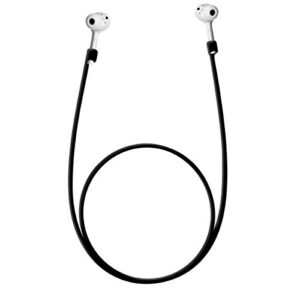 kwmobile Strap Compatible with Huawei FreeBuds - Silicone Cord Holder for Wireless Earphones - Black